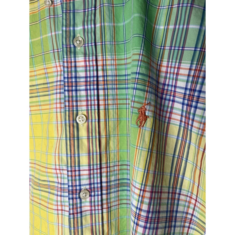 Ralph Lauren Men's L Classic Fit Multicolor Plaid Short Sleeve Button Down Shirt - Picture 3 of 9